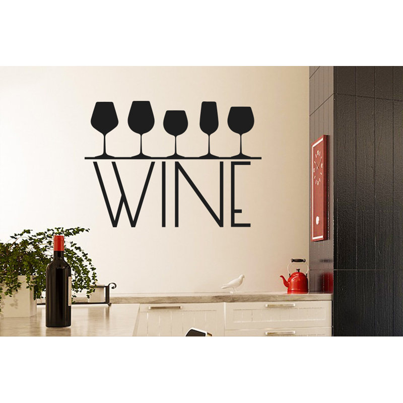 Food & Beverage Non-Wall Damaging Wall Decal, Black, Large