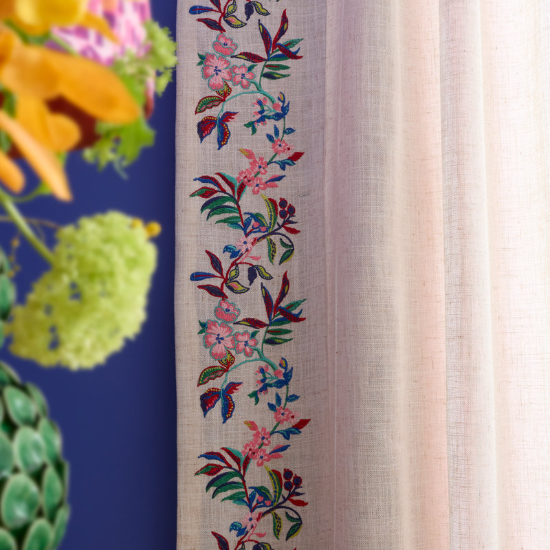Semi Sheer Single Curtain Panel, 140x183 cm