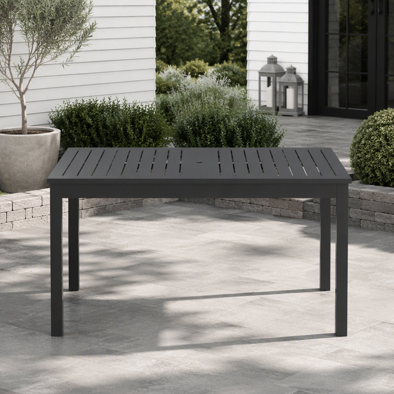 63"-92" Extendable Aluminum Outdoor Dining Table