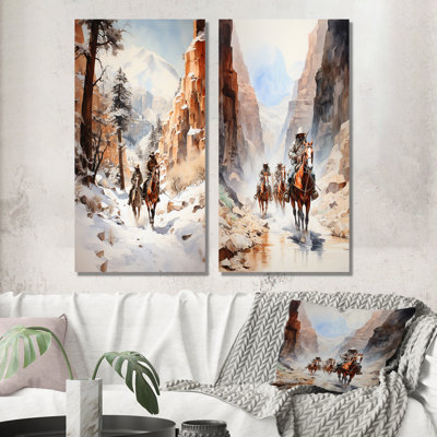 «Cowboy On The Trail», 2 pièces sur toile