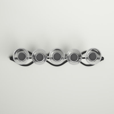Wavy Iron and Glass Candelabra