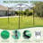 6 X 8 Feet Double Side Windows Green PE Greenhouse With Stakes & Ropes-124522636