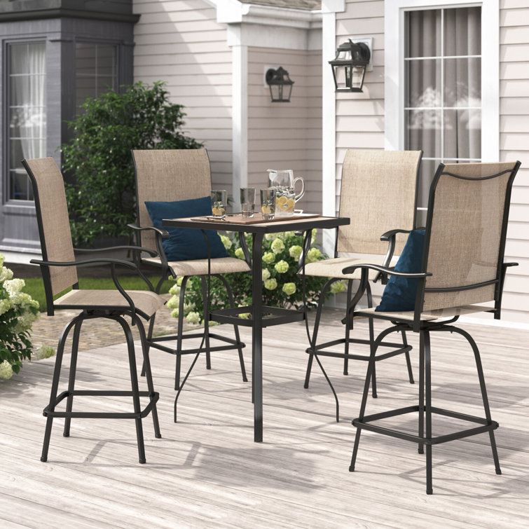 Square 4 - Person 27.5'' Long Bar Height Dining Set