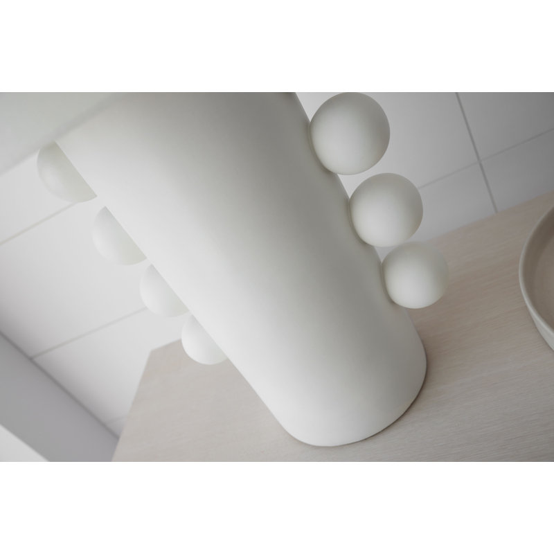 Kelly Wearstler Tiglia Tall Table Lamp, Plaster White, 31" H x 18.5" W x 18.5" D