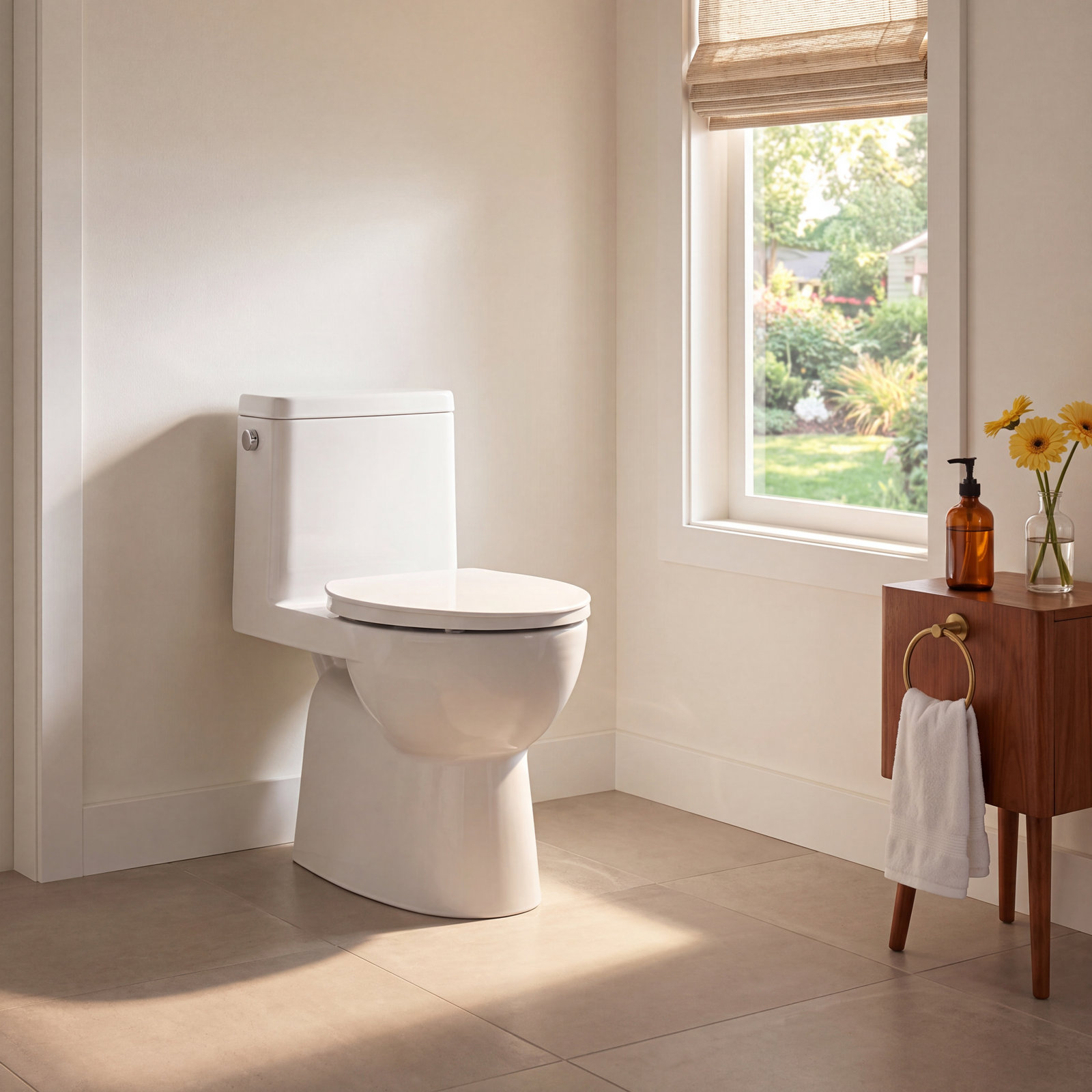 Reach 1.28 GPF Elongated Toilet, White