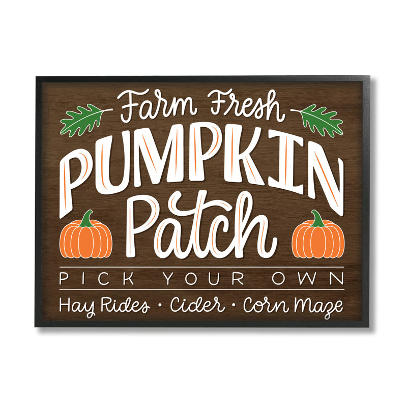 Farm Fresh Pumpkin Patch at-200, Giclée encadrée noir minuit, H 24 po x l 30 po x P 1,5 po