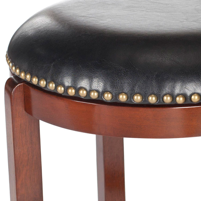 Brockway Swivel Upholstered Counter Stool, Cherry, Bar Stool (30” Seat Height)