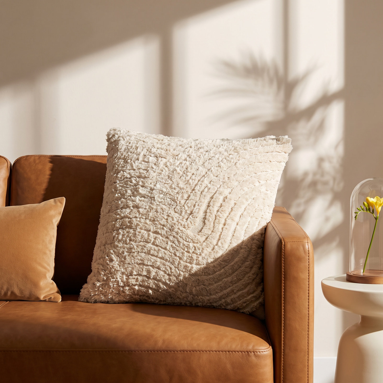 Adelaide Collection Cotton Throw Pillow, Down