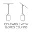 Luminaire suspendu conique à 1 lumière Kalona-118592702