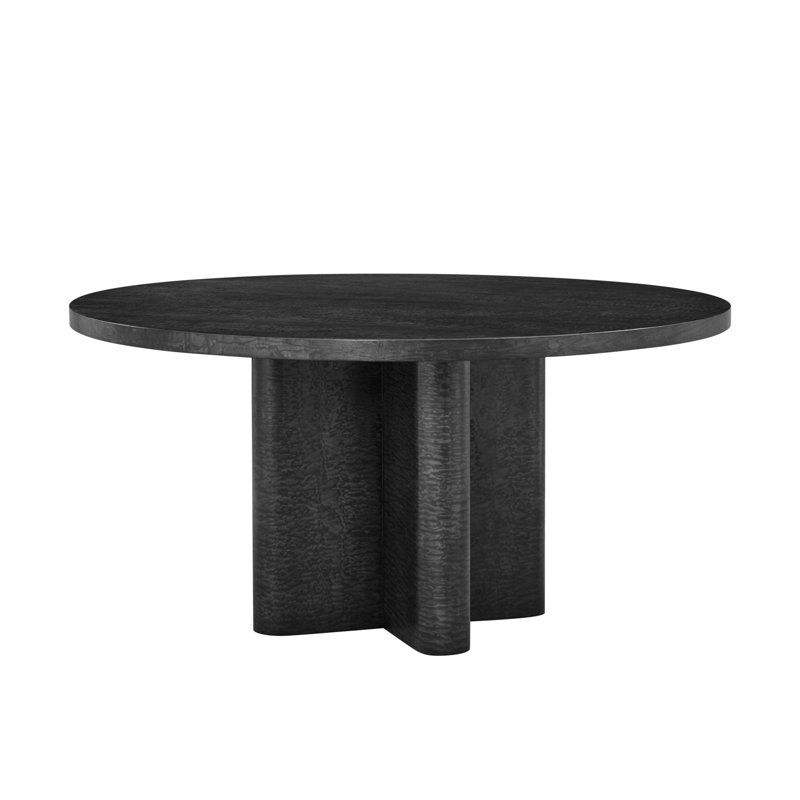 Kesden Round Dining Table, Silent Black