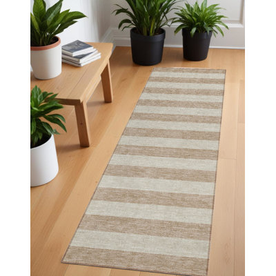 Tapis de couloir d'extérieur 8 pi beige