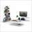 FurnisHome TV Furniture | Mid-Century Modern 56” TV Stand – 4 Open Shelves, Metal Cord Management | White/Chrome | White | TV Size Ranges-802245866
