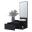 Coiffeuse Elgin avec miroir inclus, noir-1405068883