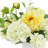 Peonies and Hydrangeas Arranged in Ceramic Vase