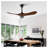 42" Modern Solid Wood Ceiling Fan with Remote, Silent DC Motor & Reversible Airflow for Bedroom and Living Room