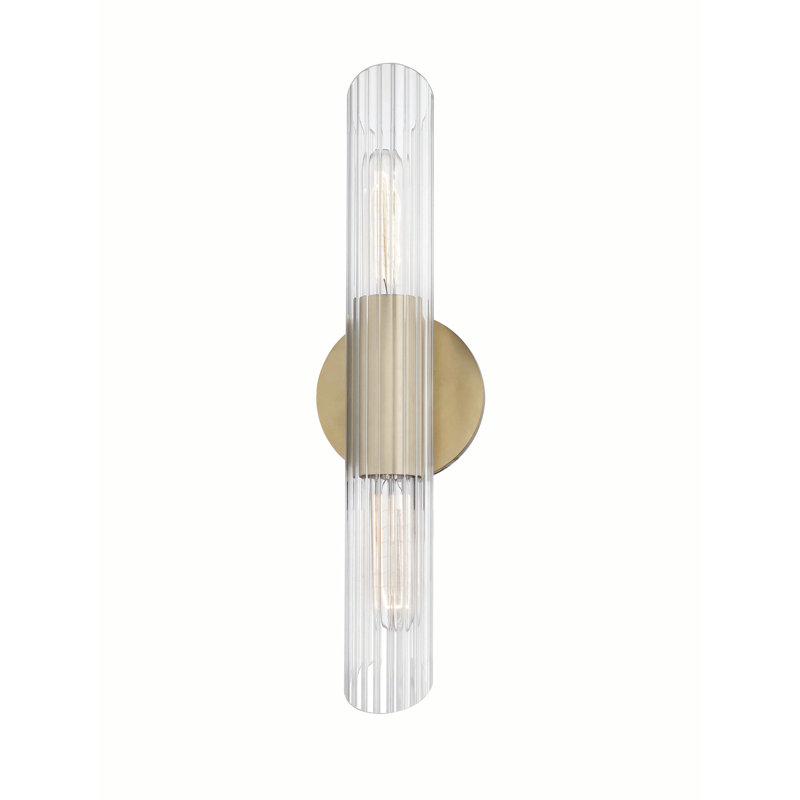 Anston Steel Armed Sconce, Aged Brass