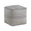 Repose-pieds carré rembourré en tissu jacquard