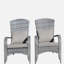Chaise de patio avec coussins (coussin gris)