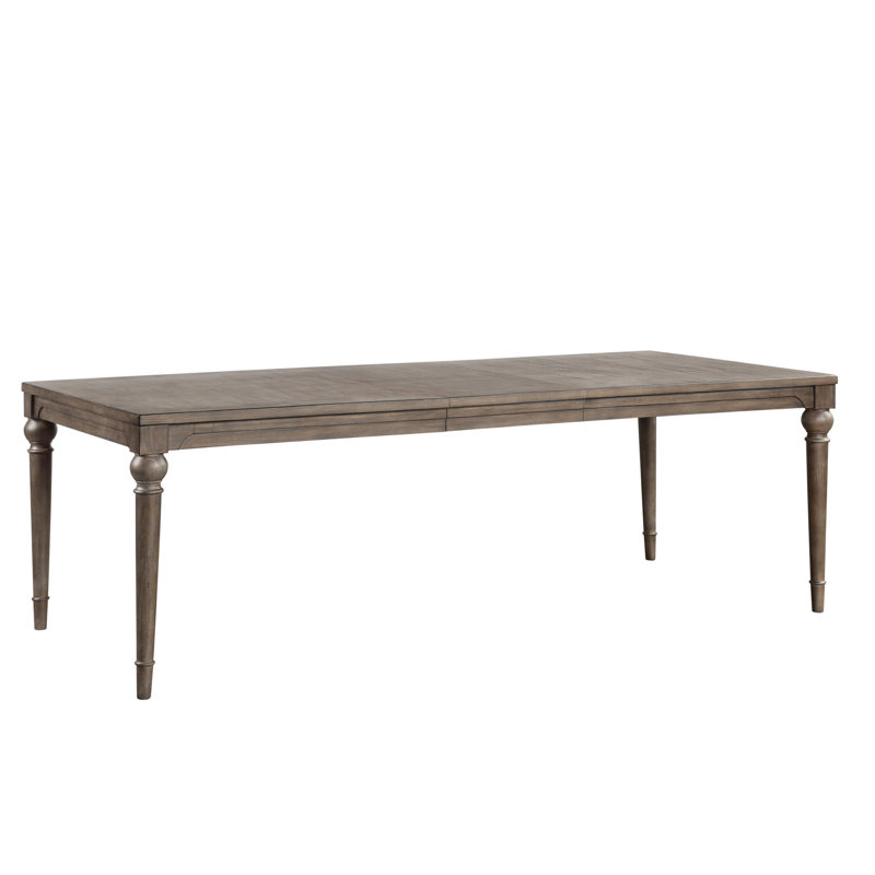 Table de salle à manger 72 po, extensible à 90 po, rétro, peuplier, placages, capacité de 8 places assises, extension de 90 po, peuplier massif, rectangulaire, emplacements à votre goût