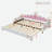 Extending Upholstered Daybed With Led Lights And Crown Headboard-846232606