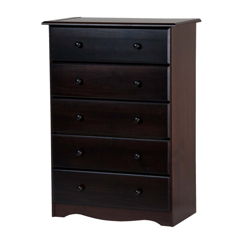 Commode 5 tiroirs Gallashaw, Café