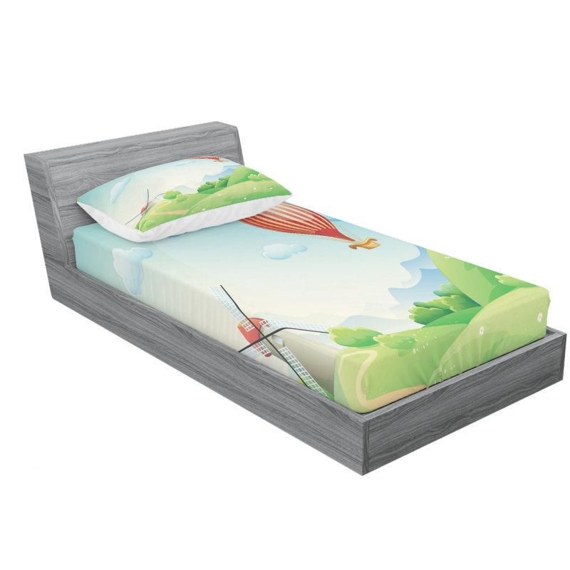 Microfiber Sheet Set, Twin Sheet Set with Fitted Sheet