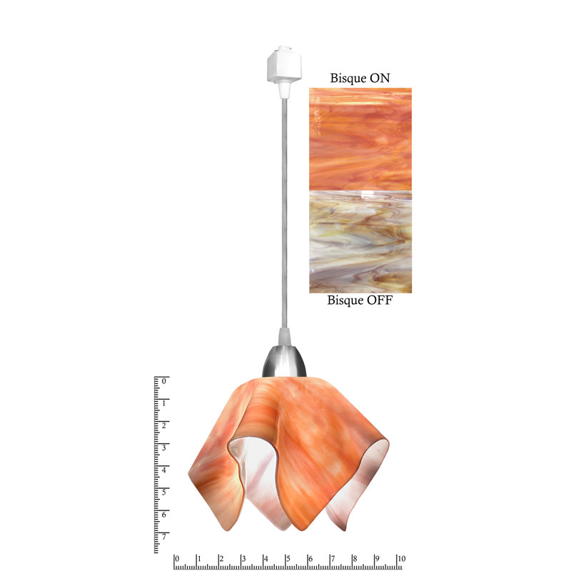 Luminaire suspendu géométrique 1 lumières unique Sapin, Petit, Bisque
