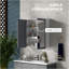 Armoire à pharmacie avec miroir Kleankin, armoire de salle de bain murale avec miroir 27 po x 30 po, armoire de salle de bain murale avec rangement, portes doubles et 2 tablettes réglables, blanc