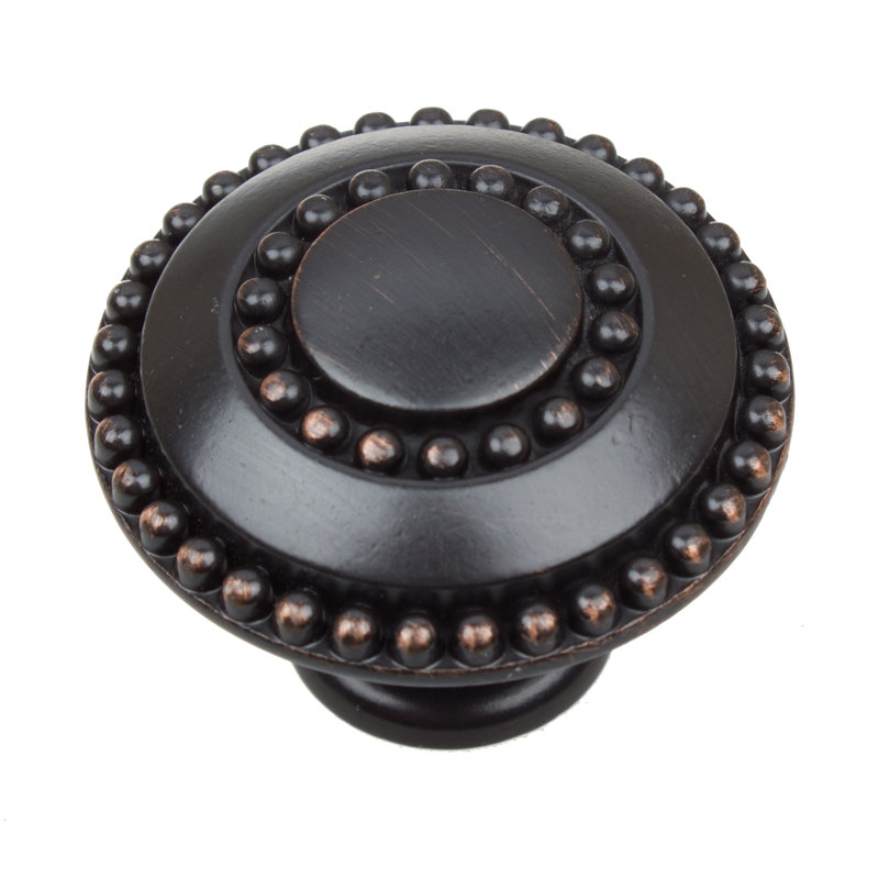 1 3/8" Diameter Round Knob, Oil Rubbed Bronze