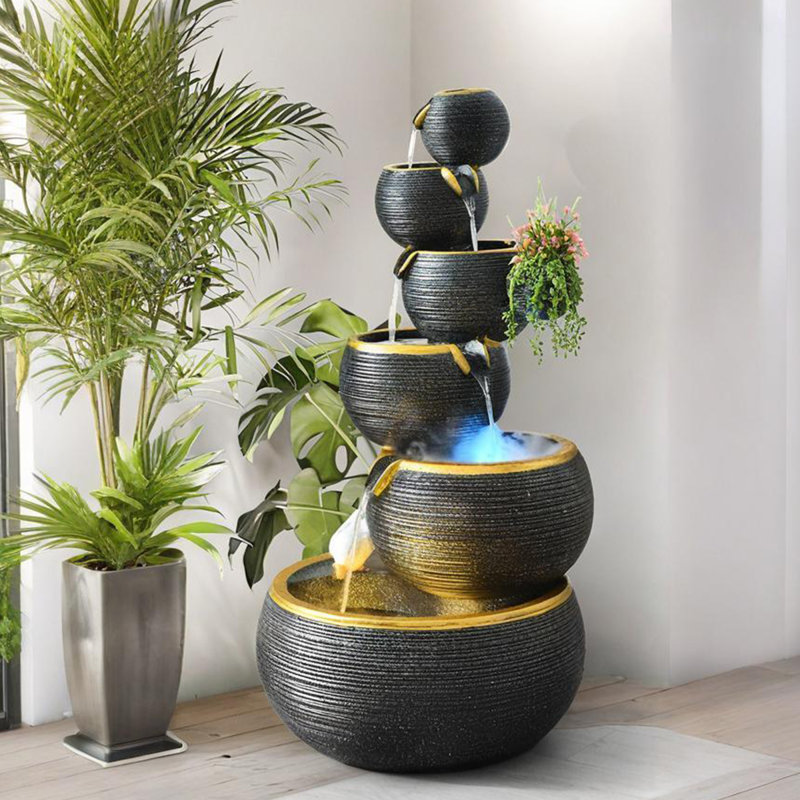 Décoration de réservoir d'aquarium 23,62 "noire