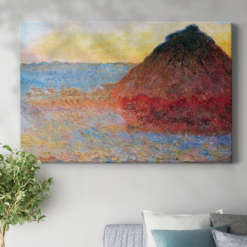 Grainstack, Impression in Pinks and Blues, 1891, galerie tendue sur toile, H 40 po x l 60 po