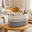 Panier de rangement pliable en polyester avec poignée pour tablette garde-robe-1034158618
