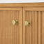 Meuble-lavabo simple 48 po Thea en bois de sapin brun avec plateau en pierre composite à grain blanc-639695853