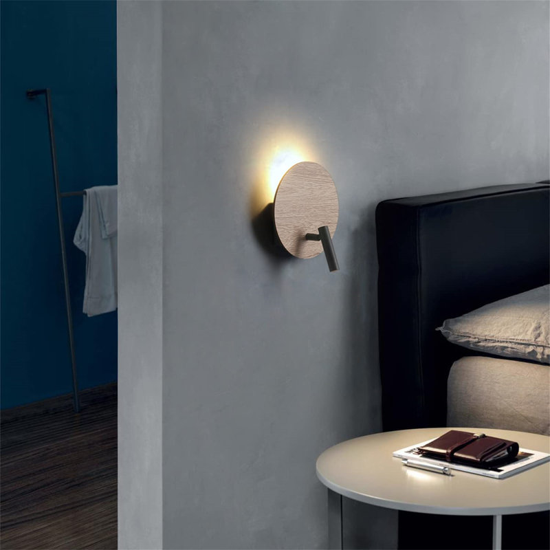 LED Spotlight, Wood/Black
