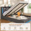 Ottoman Bed with Hydraulic Storage, Charging Station & Led Lights, Upholstered Platform Bed Frame with Storage Headboard, Sturdy Wood Slats-1376777357-1376777358