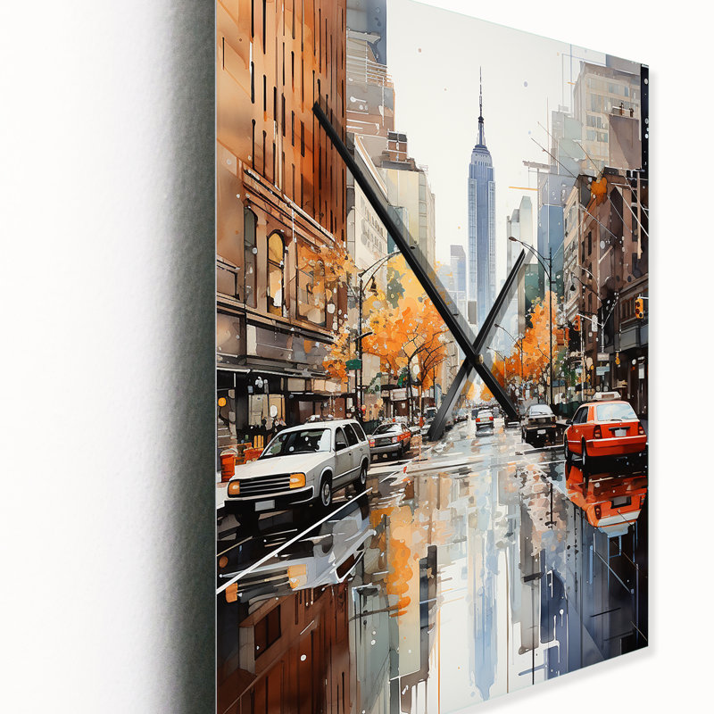 Horloge murale Tondia - Cityscapes, Grand