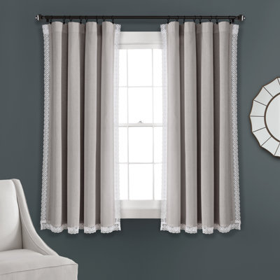 Cotton Blend Semi Sheer Curtain