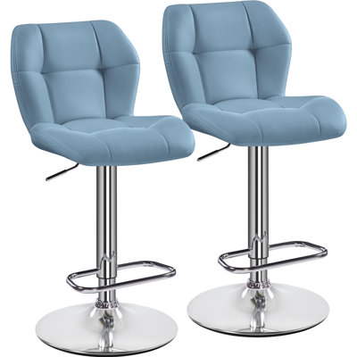 color Height Adjustable Modern Faux Leather Swivel Bar Stools
