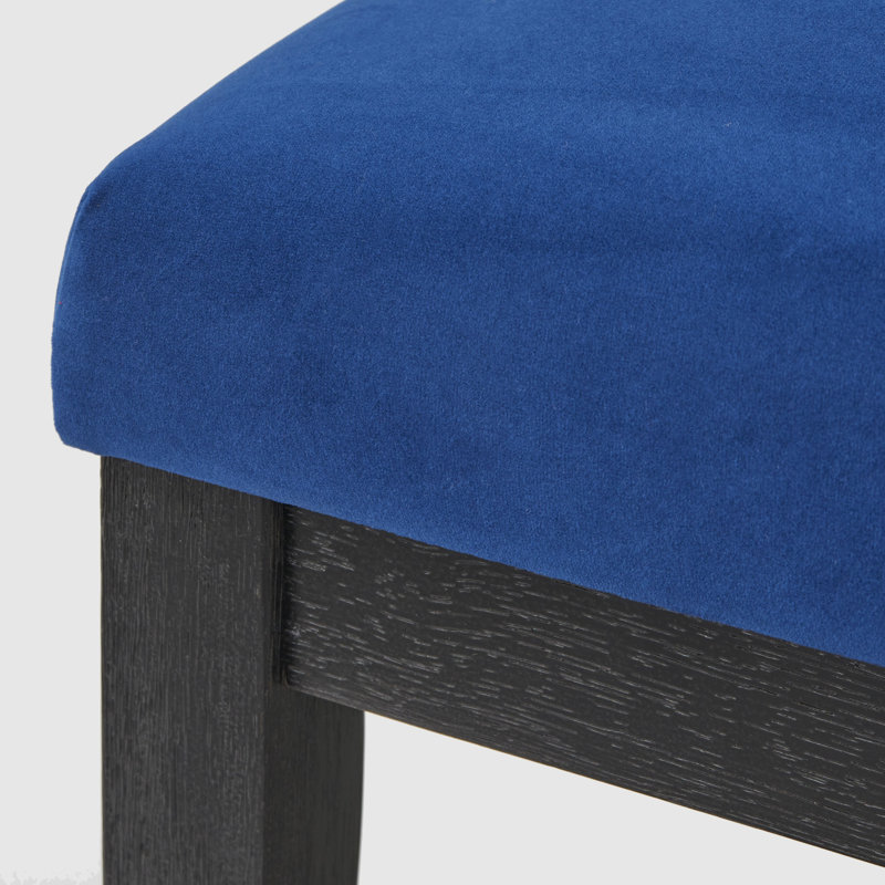 Kumud 4 - Person Pedestal Dining Set, Navy, 7 Pieces: Table, 6 Chairs