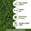 Wilow 40Mm Artificial Grass, Pet-Friendly Fake Grass, Value For Money, Fake Grass-2M(6'6") X 2M(6'6")-4M2