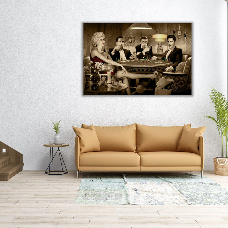 Art mural sur toile grise | Quatre d'un genre, H 32 po x l 48 po