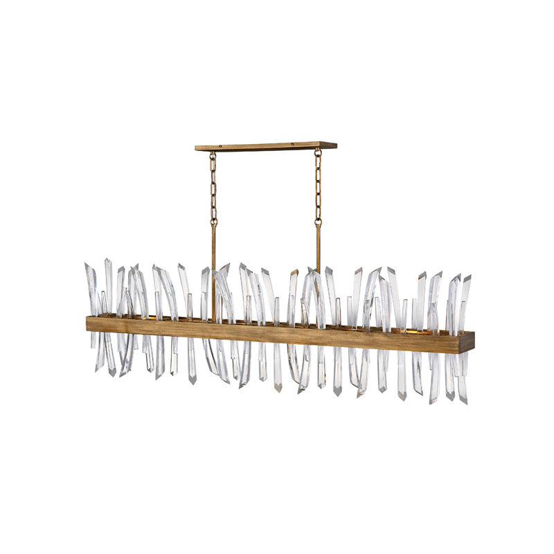 6 - Light Chandelier, Burnished Gold