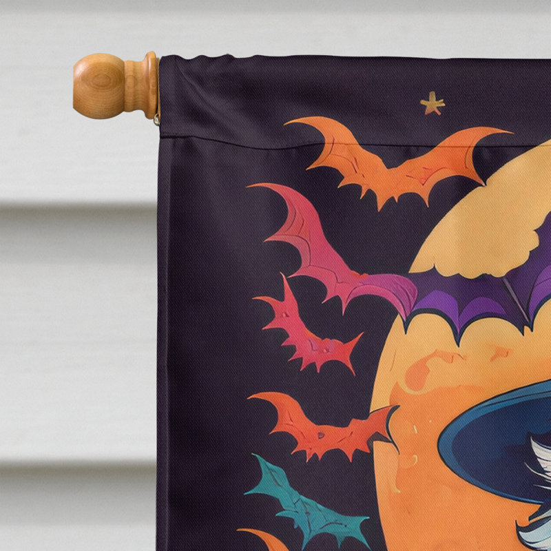 Drapeau d'Halloween en polyester à double face Perviz, 40 po x 28 po