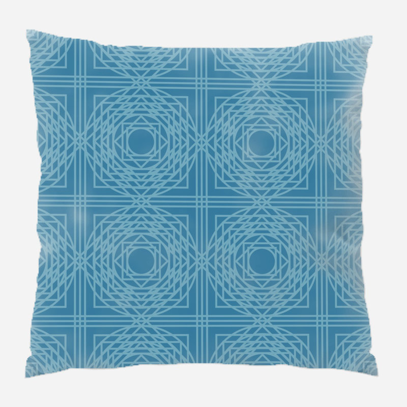 Coussin décoratif à répétition continue, Intérieur