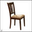 Ensemble de salle à manger 5 pièces de style transitionnel avec table en bois espresso et chaises rembourrées en tissu pour une salle à manger élégante