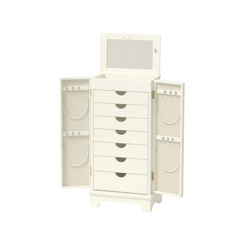 Armoire à bijoux Port, Blanc