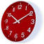 HZDHCLH Horloge murale rouge à pile, horloge murale de Noël moderne de 12 pouces silencieuse sans tic-tac pour le salon, la chambre, la cuisine, le bureau, la salle de classe, le décor