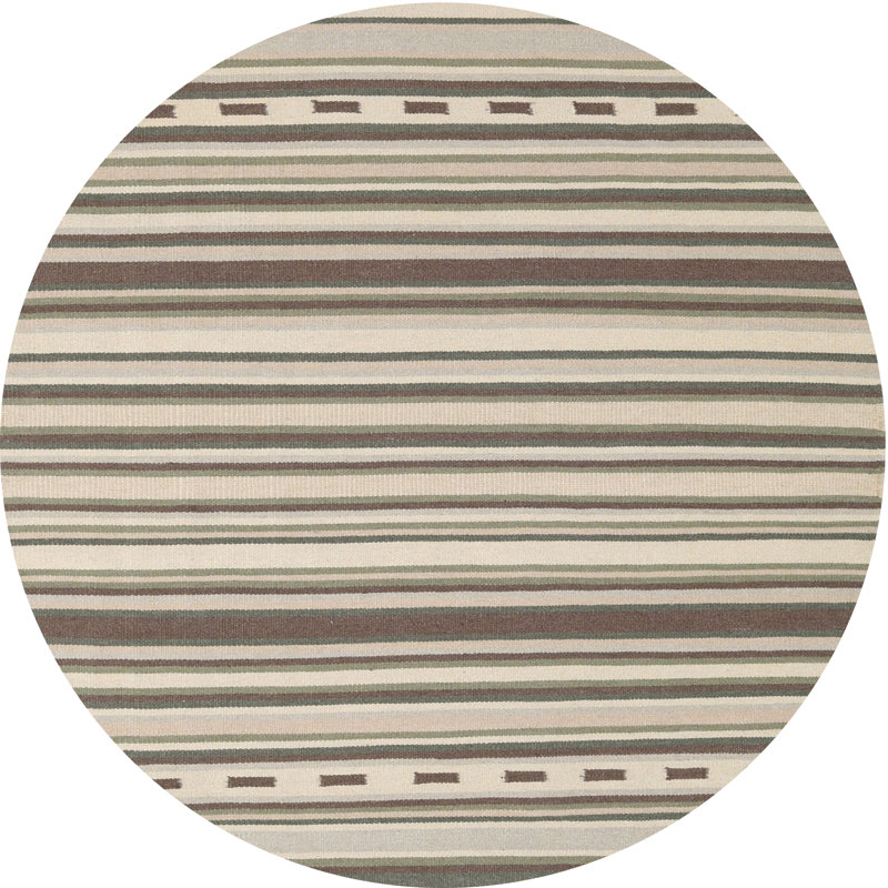 Tapis contemporain brun, Rond 4 pi