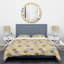 Ensemble de housse de couette rétro hexagonal patternx mid-century-40702709