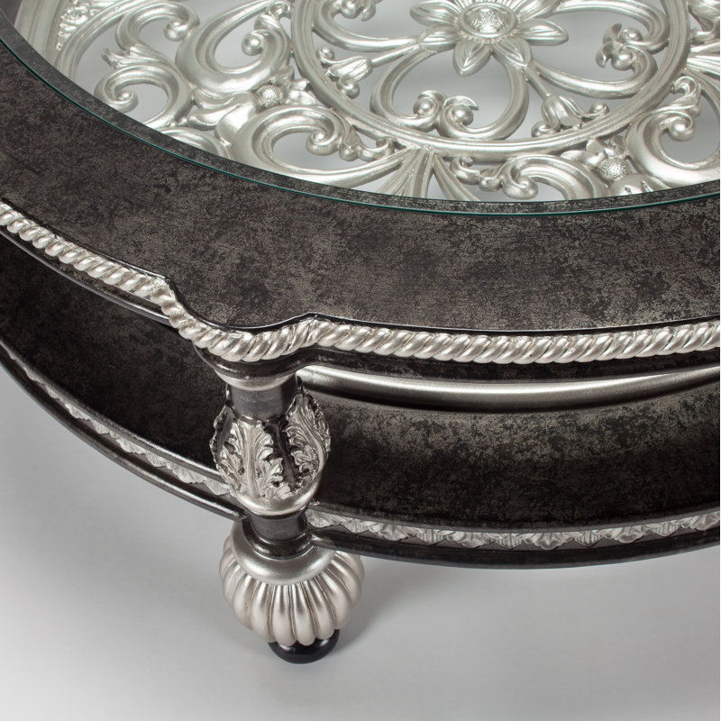 Single Coffee Table, Black/Silver
